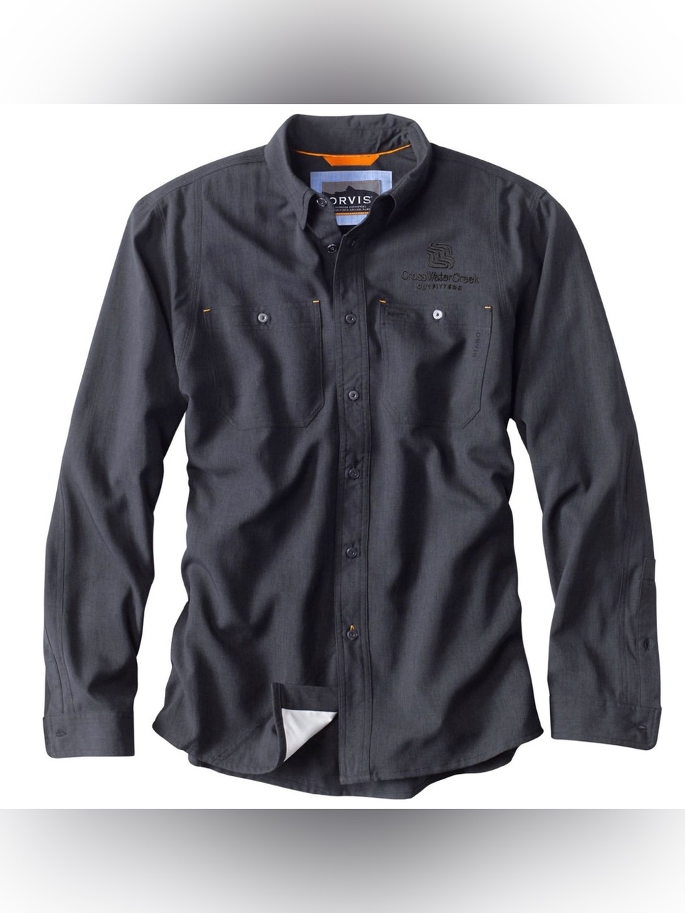 CWC Orvis Men’s Tech Chambray Long Sleeve Work Shirt, XL Black NEW